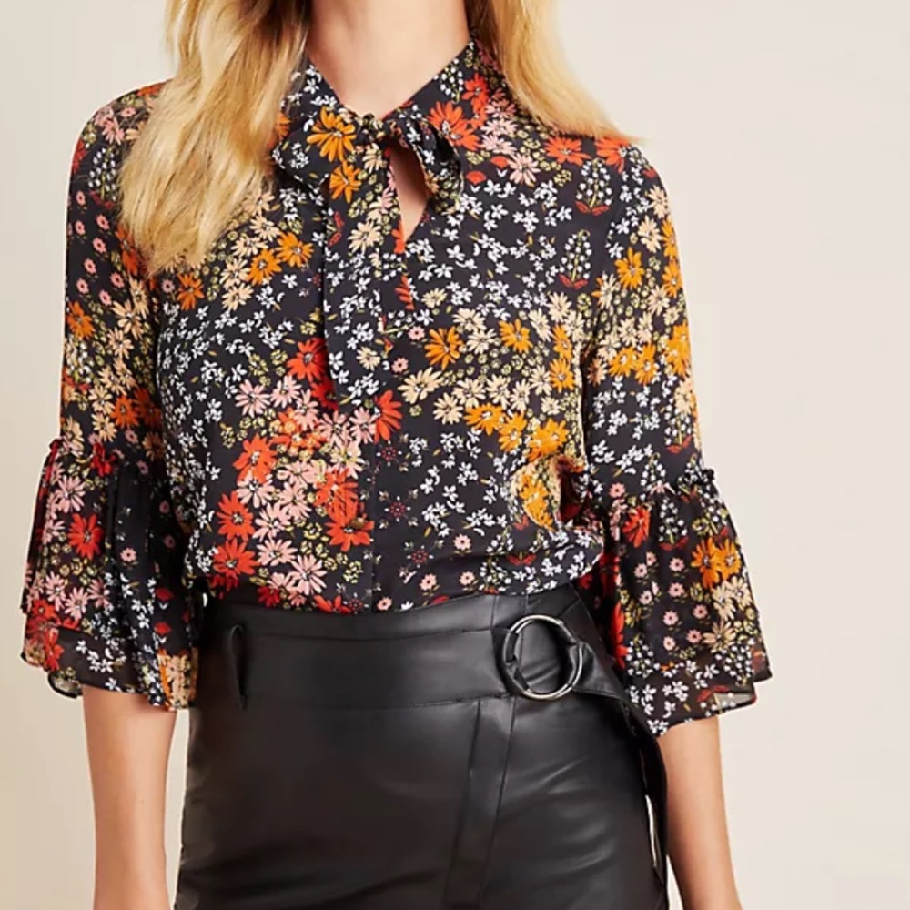 Anthropologie floral blouse